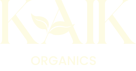 logo kaik organics white
